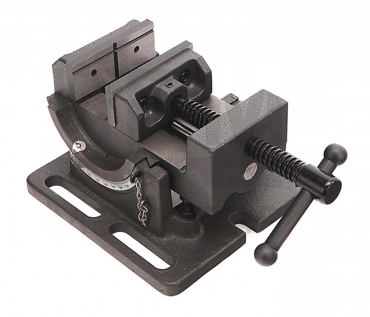 Litinový strojní svěrák výklopný - šířka čelistí 75 mm