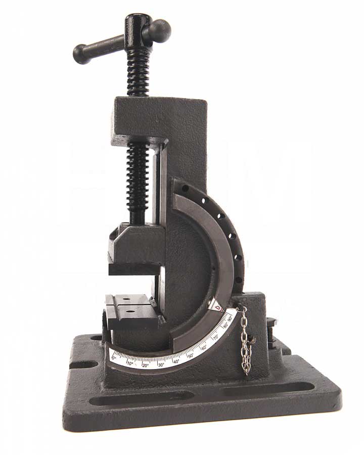 Litinový strojní svěrák výklopný - šířka čelistí 75 mm