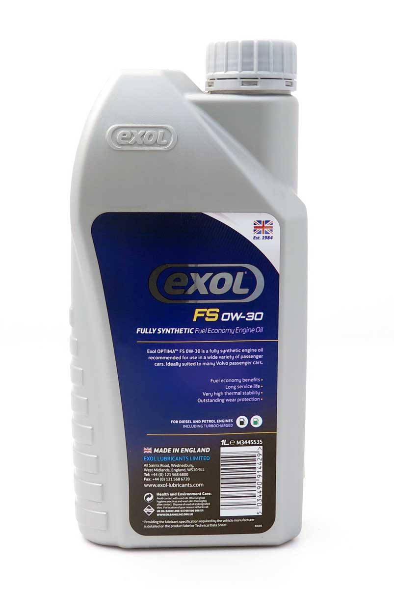 Exol Optima FS 0W-30, plně syntetický motorový olej, 25l