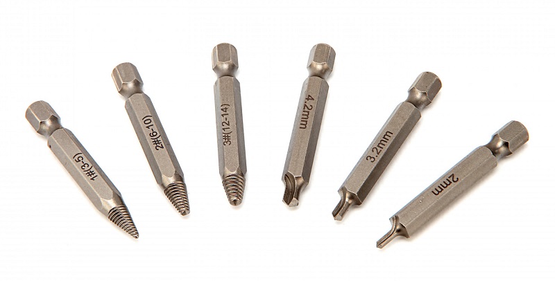 Nástroje na vytahování a odstraňování zalomených a poškozených šroubů, sada 6 dílů, Mad Screws model Grabit