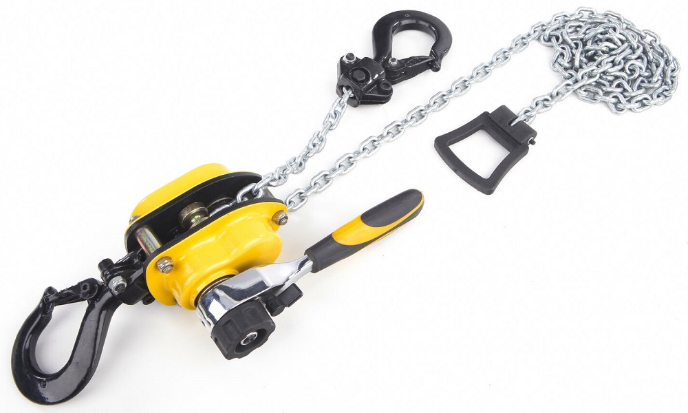 Řetězový ruční kladkostroj / zvedák "hupcuk" nosnost 500 kg, s ráčnou