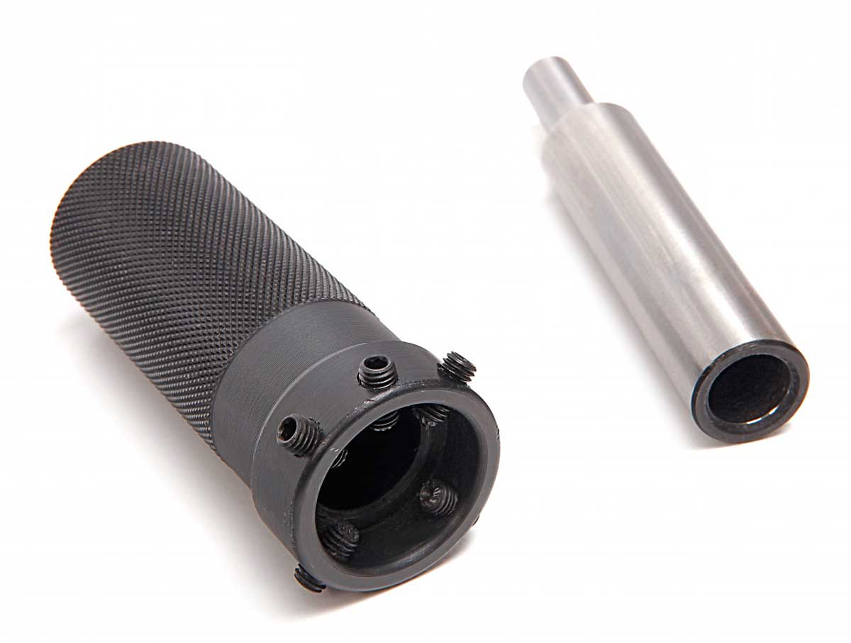 Držák závitového očka 25 mm, dřík 10 mm, pro uchycení ve sklíčidle nebo kleštině