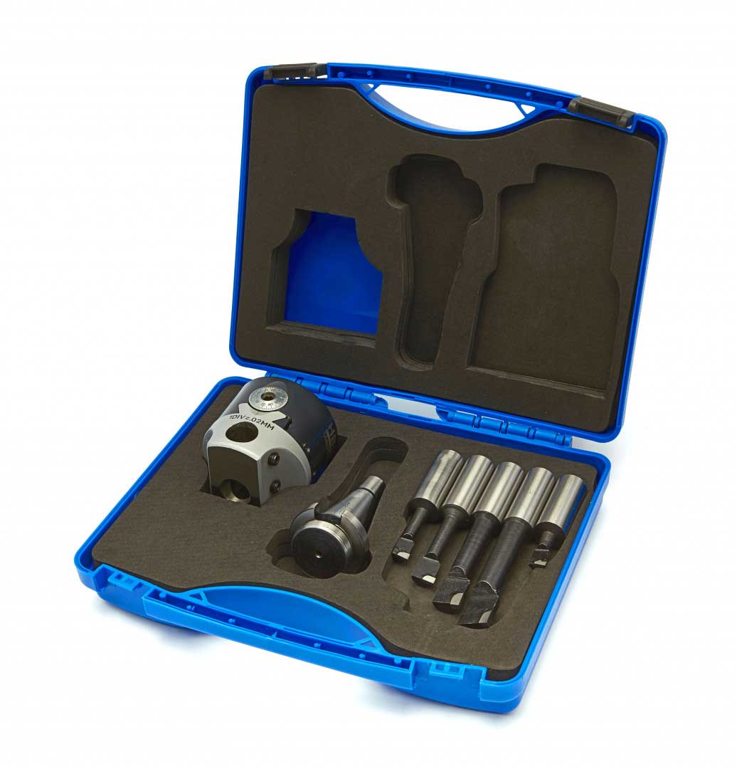 Off-set vyvrtávací hlava MK4, průměr hlavy 75 mm, včetně karbidových nožů, sada 10 dílů