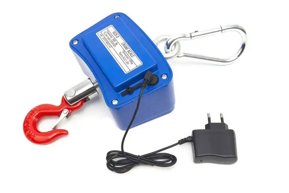 Digitální závěsná / jeřábová váha s bateriií a nabíječkou, do 500 kg