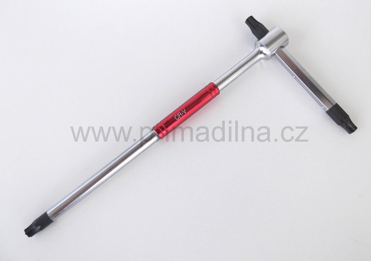 T-klíč Torx T15 zástrčný, 3 x profil, 125 mm, CrV, rychlošroubovací, Triumf