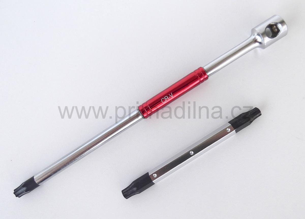 T-klíč Torx T15 zástrčný, 3 x profil, 125 mm, CrV, rychlošroubovací, Triumf