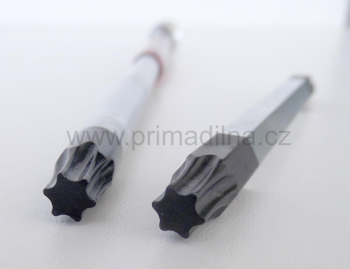 T-klíč Torx T10 zástrčný, 3 x profil, 125 mm, CrV, rychlošroubovací, Triumf