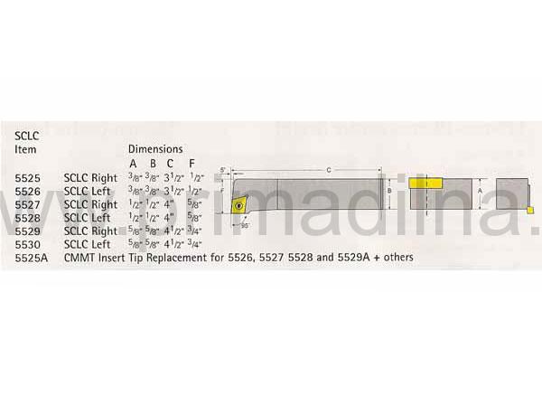 Soustružnický nůž SCLC levý 1/2" (12,7 mm) s výměnným VBD plátkem CCMT 09, Warco