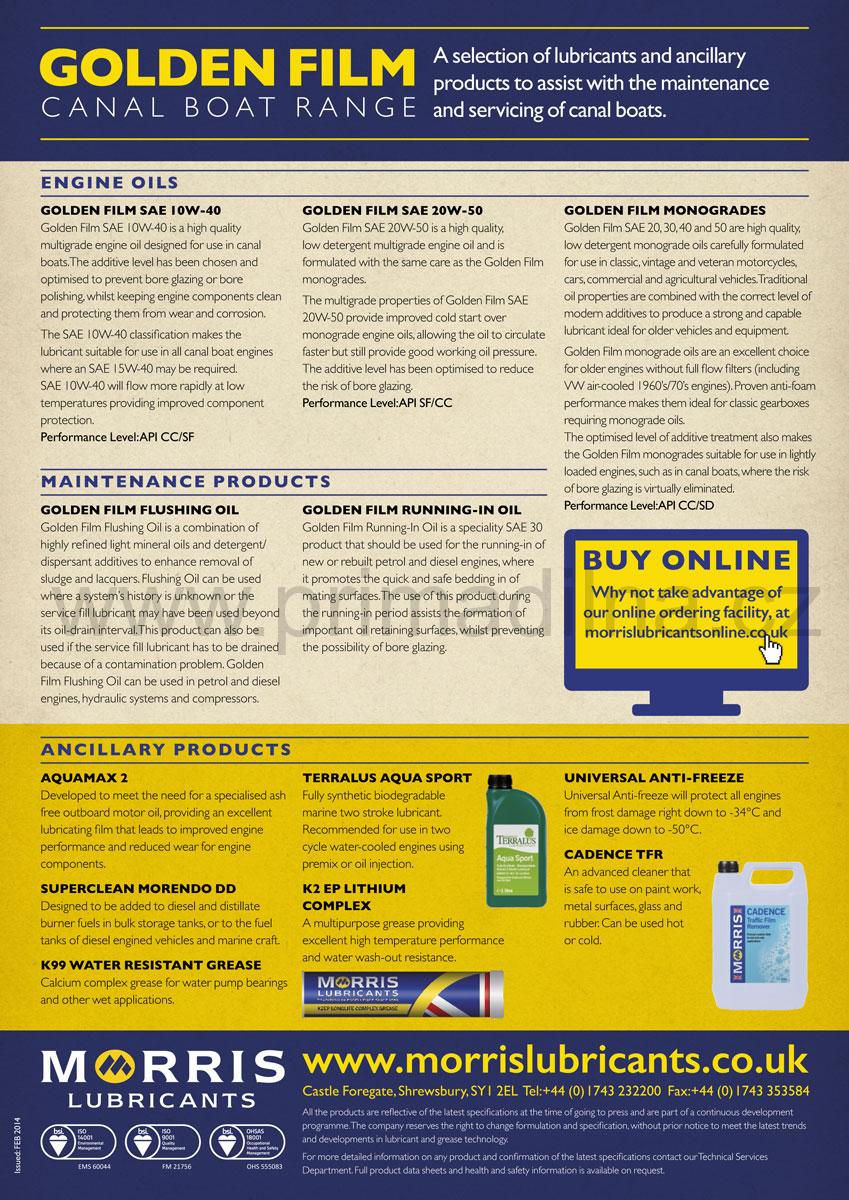 Morris Golden Film 10W-40 Classic Marine - olej pro lodní motory, 25l