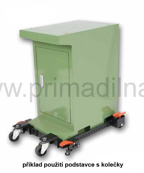 Plně nastavitelný pojízdný vozík - podstavec pod stroj, nosnost 320kg, Warco
