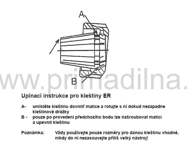 Kleština ER 32, metrická 15-14 mm, Warco