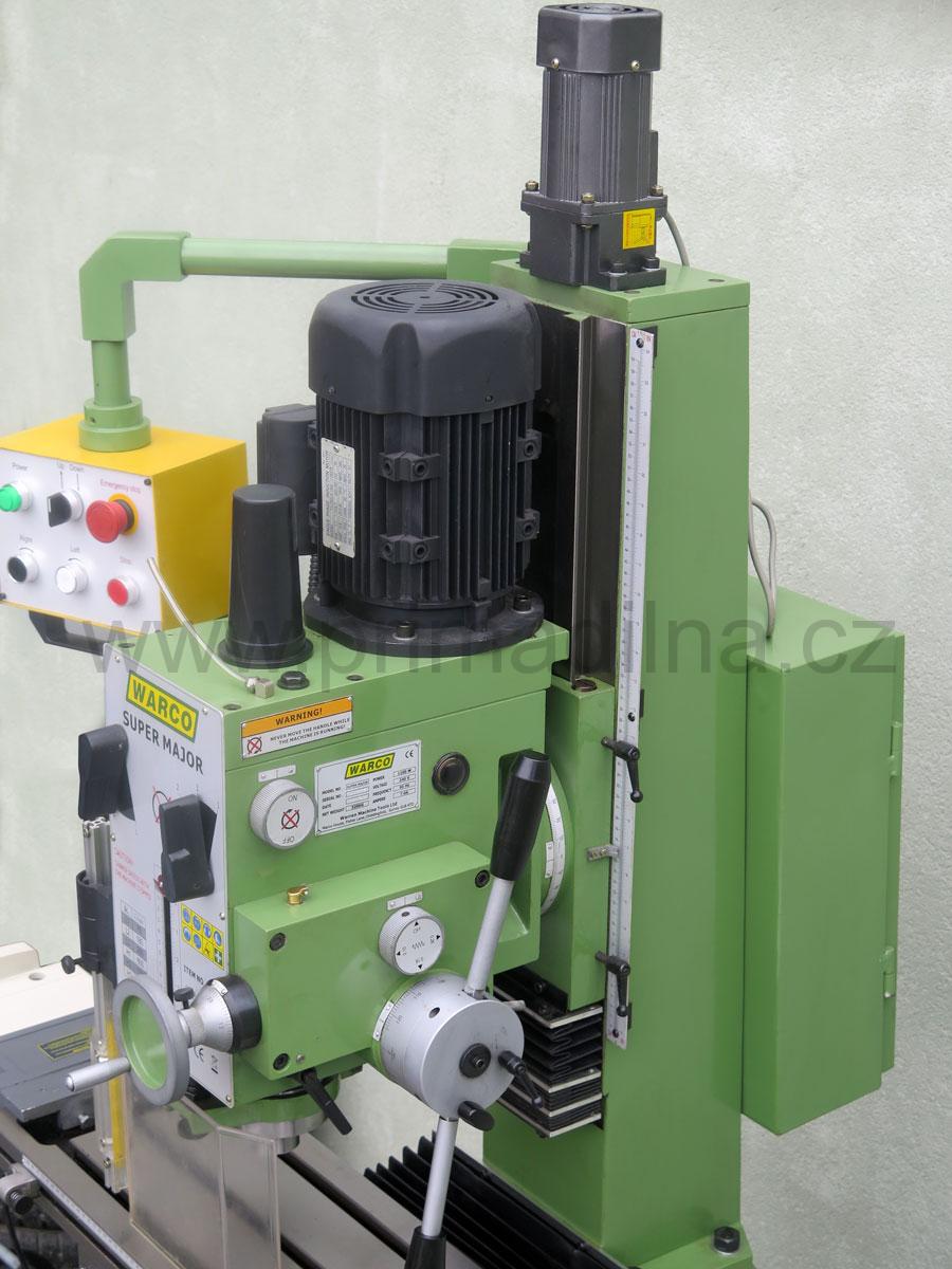 Warco Super Major, robustní frézka-vrtačka na kov, převodovka, DRO 2-osy, 450 kg