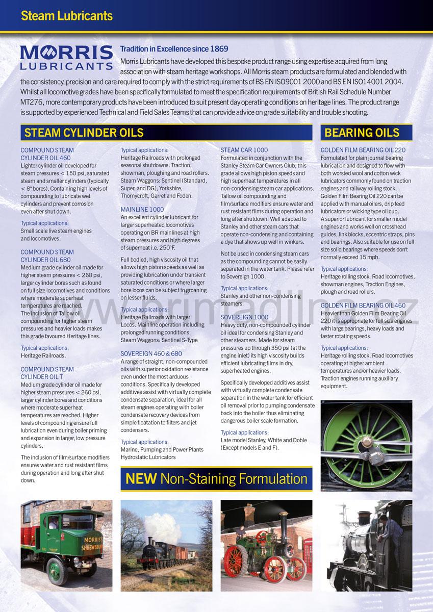 Morris Compound 1000 Steam Cylinder Oil - olej pro písty parních strojů, 205l