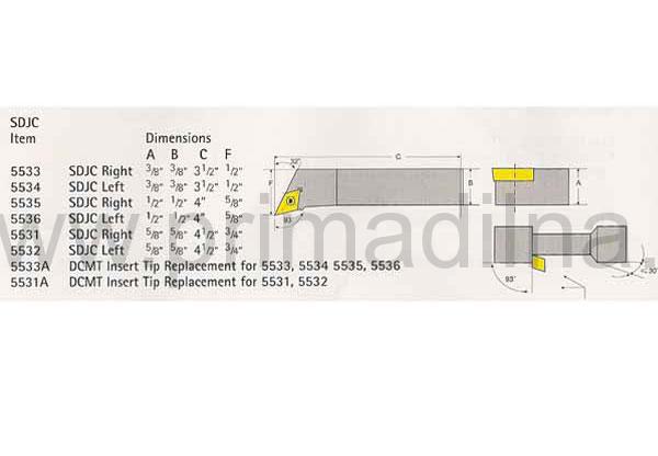 Výměnný VBD plátek CCMT 09 pro soustružnický držák SCLC, Warco