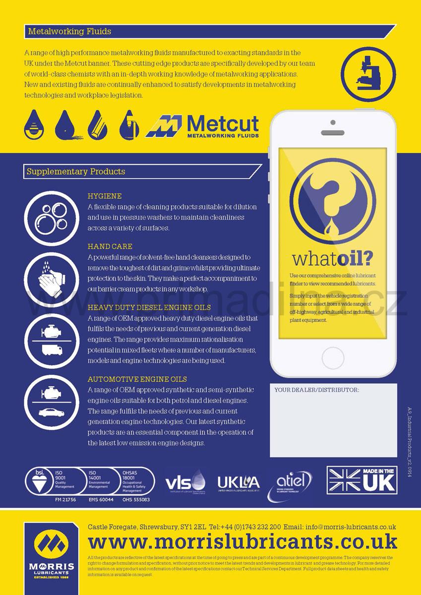 Morris Alto 460 Machine Oil, olej pro ložiska, převody a centrální mazání strojů, 205l