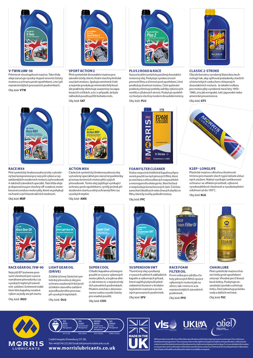 Morris Race 4T 10W-30, olej pro 4-taktní závodní motocyklové motory, 1l