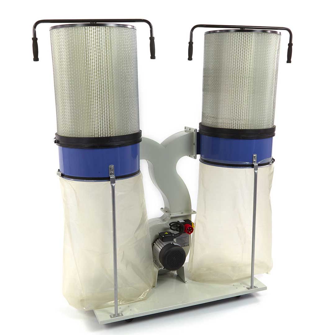 Mobilní profesionální odsávač prachu a pilin "300" s mikrofiltrem, 2.2 kW, 400 V, 4000 m3/hod.