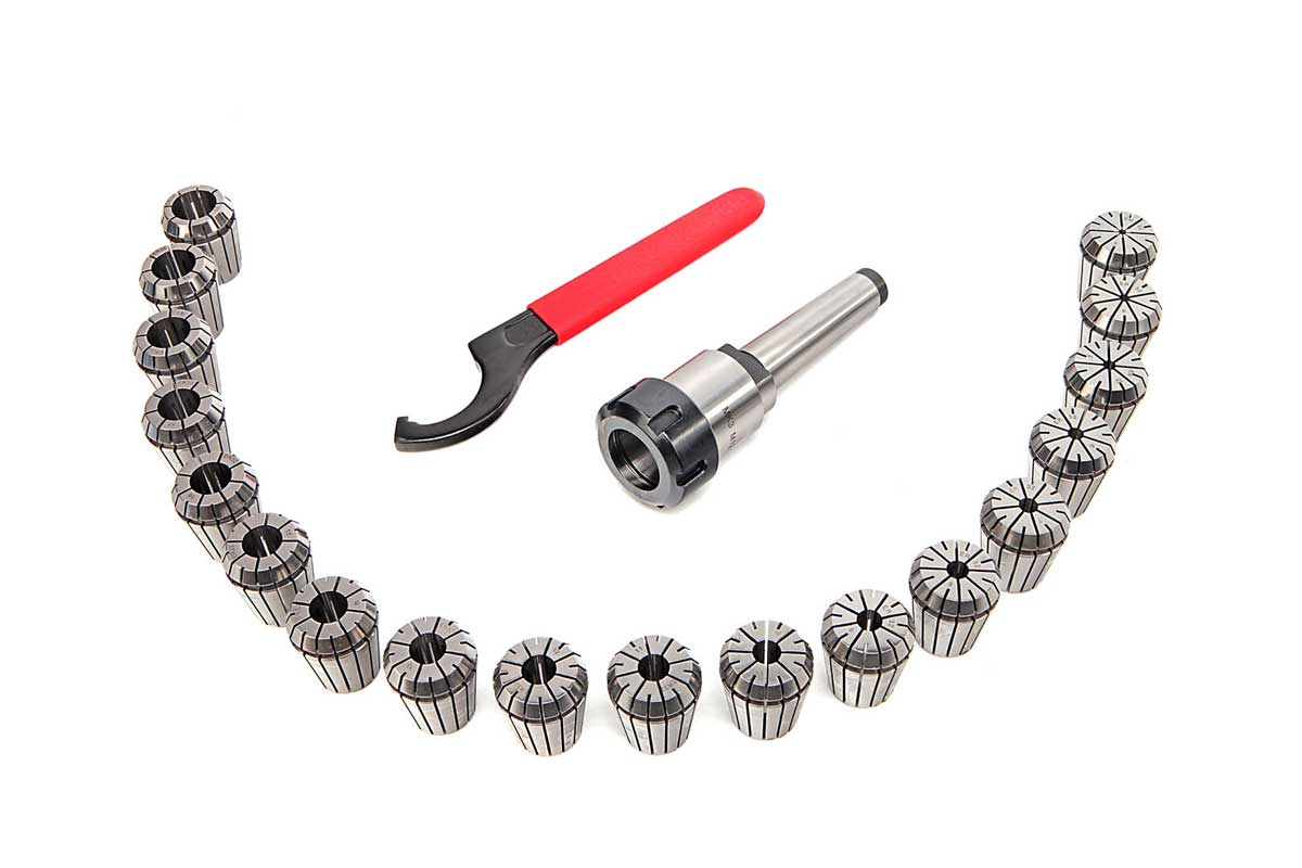 Držák kleštin ER 32, kužel ISO 30, 3 - 20 mm, sada 21 dílů