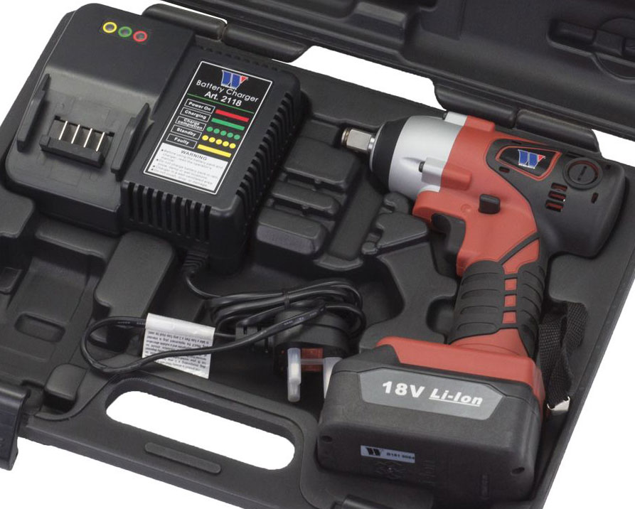 Velmi výkonný rázový utahovák AKU, Li-Ion 18 V, 540 Nm, Welzh