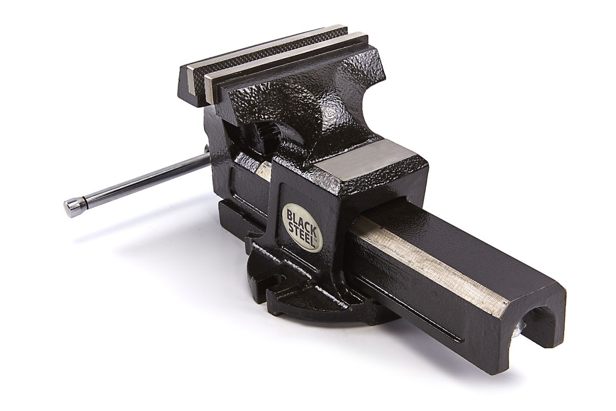 Profesionální ocelový svěrák 125 mm Black Steel s čelistemi na trubky