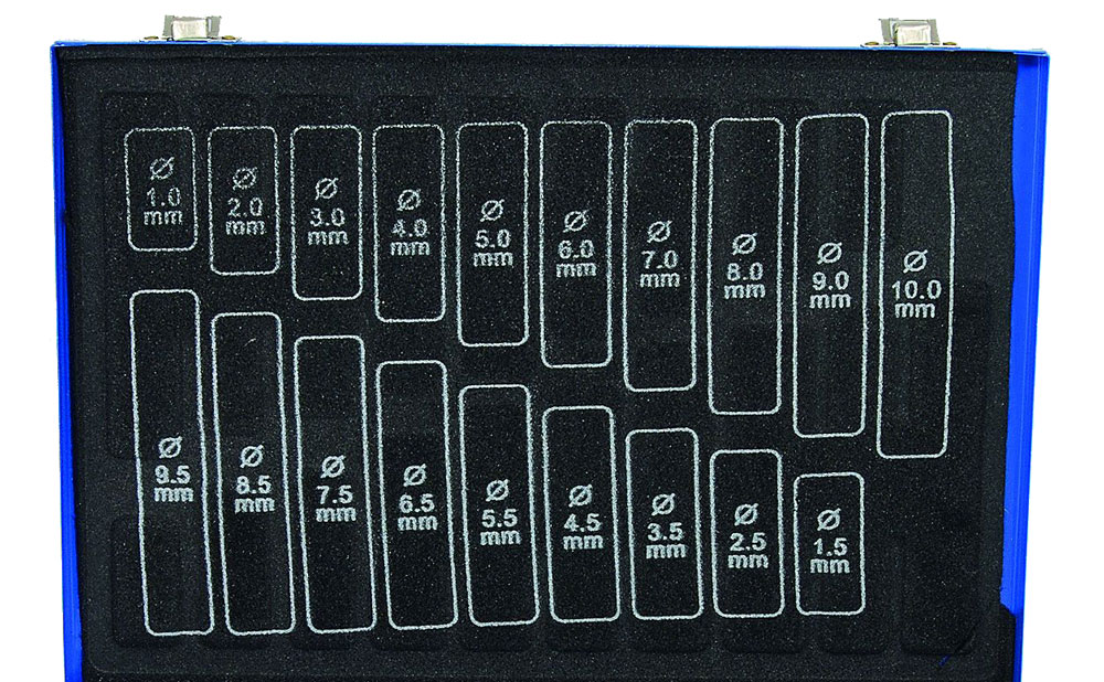 Vrtáky broušené, HSS, 1.0 - 10.0 mm, sada 170 dílů, Condor Werkzeug
