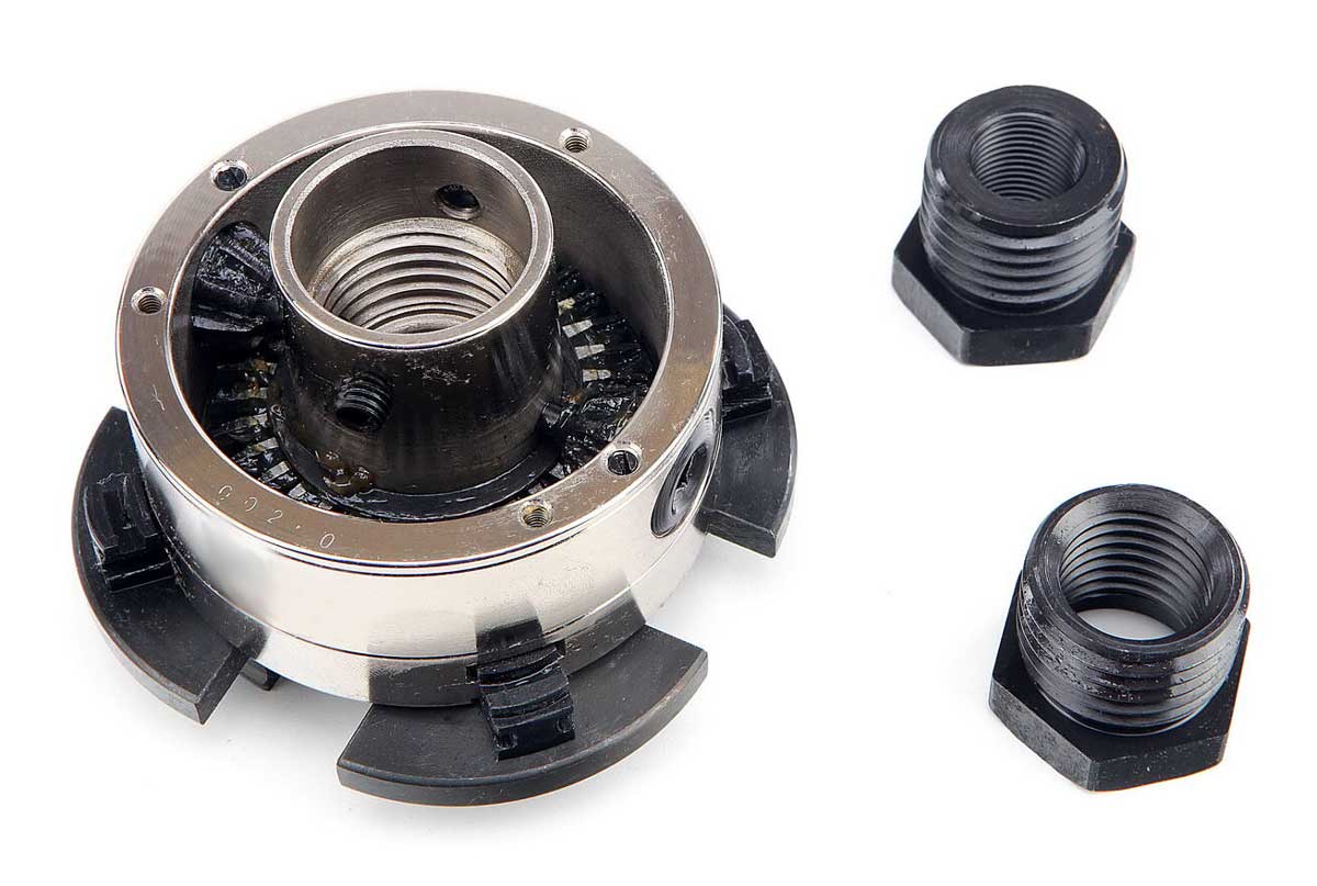 Samocentrovací sklíčidlo CK 3.5 - 4 K pro soustruh na dřevo, 90 mm, s adaptéry a příslušenstvím