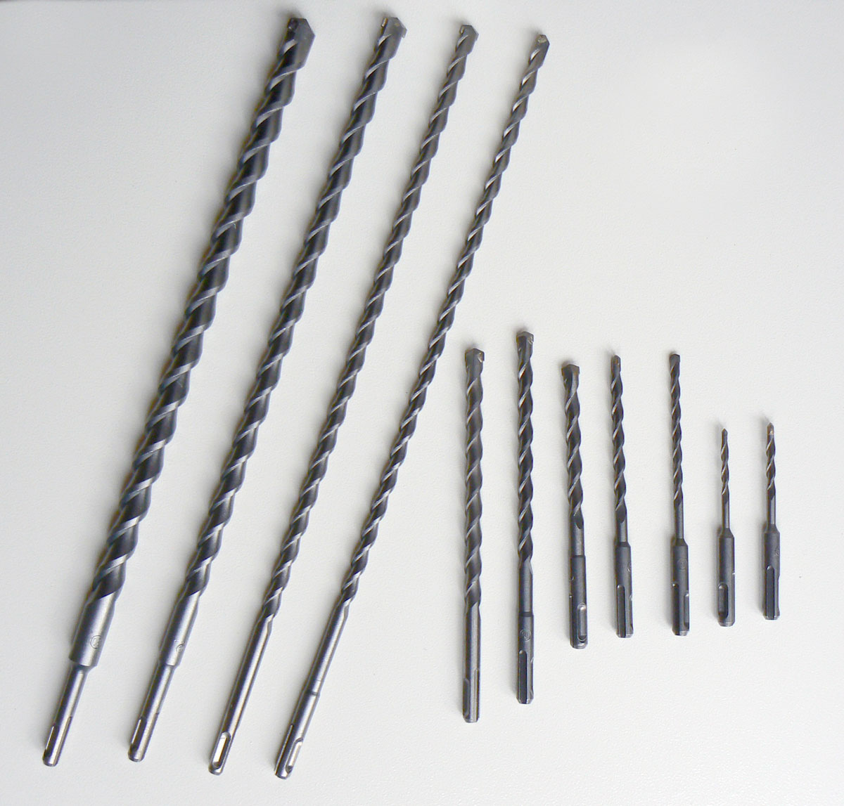 Vrtáky SDS Plus 5.0 - 20.0 mm, sada 11 dílů v kazetě, Work Plus