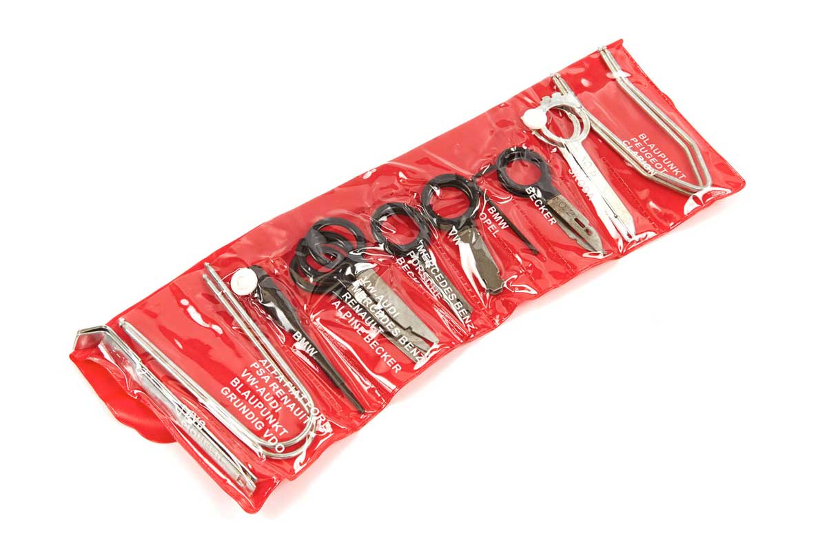 Sada přípravků na demontáž autorádií, 20 dílů