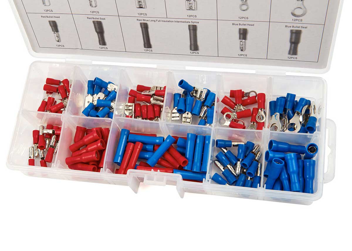 Kabelové koncovky různé 2.5 - 6 mm, 144 dílů