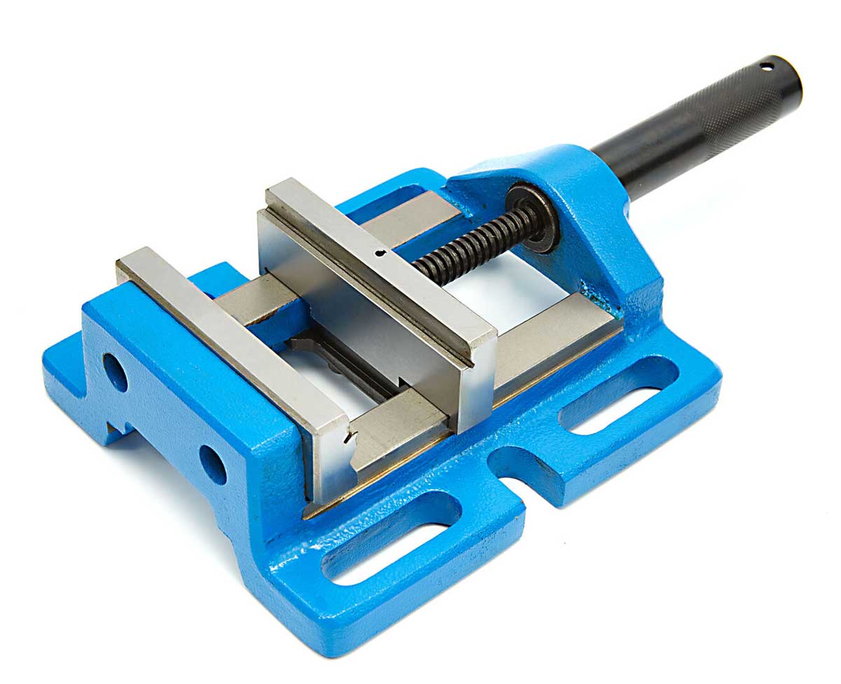 Přesný strojní svěrák pod vrtačku a frézku - šířka čelistí 100 mm, 5 kg