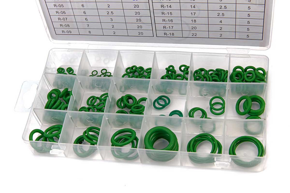 Sortiment O-kroužků pro systémy klimatizace, 225 dílů