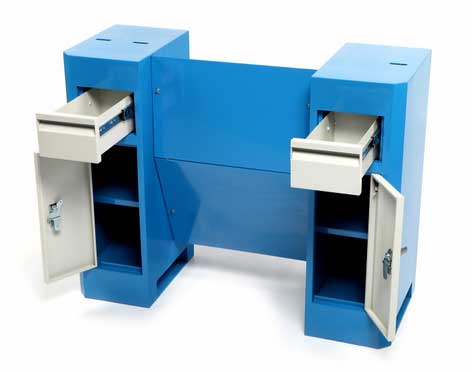 Luxusní stojan pod soustruhy 250B Norton a 250V Norton s úložným prostorem