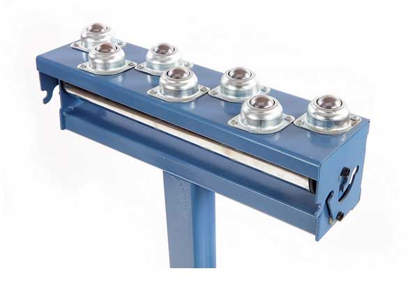 Výškově stavitelný podávací stojan pro strojní pily s rolnou 3 v 1, 730 - 1120 mm, nosnost až 200 kg