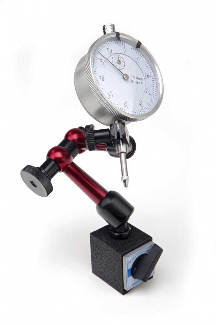 Stojánek magnetický centrálně nastavitelný, držák pro odchylkoměr (úchylkoměr), celková délka 170 mm