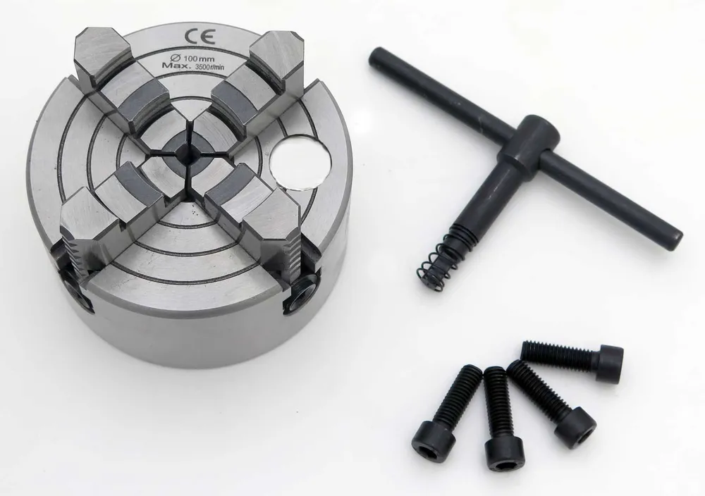 Nezávislé soustružnické sklíčidlo K72-100 mm, 4 čelisti, DIN 6350