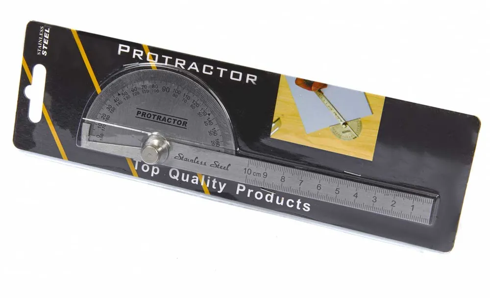 Kvalitní nerezový úhloměr 150 x 90 mm