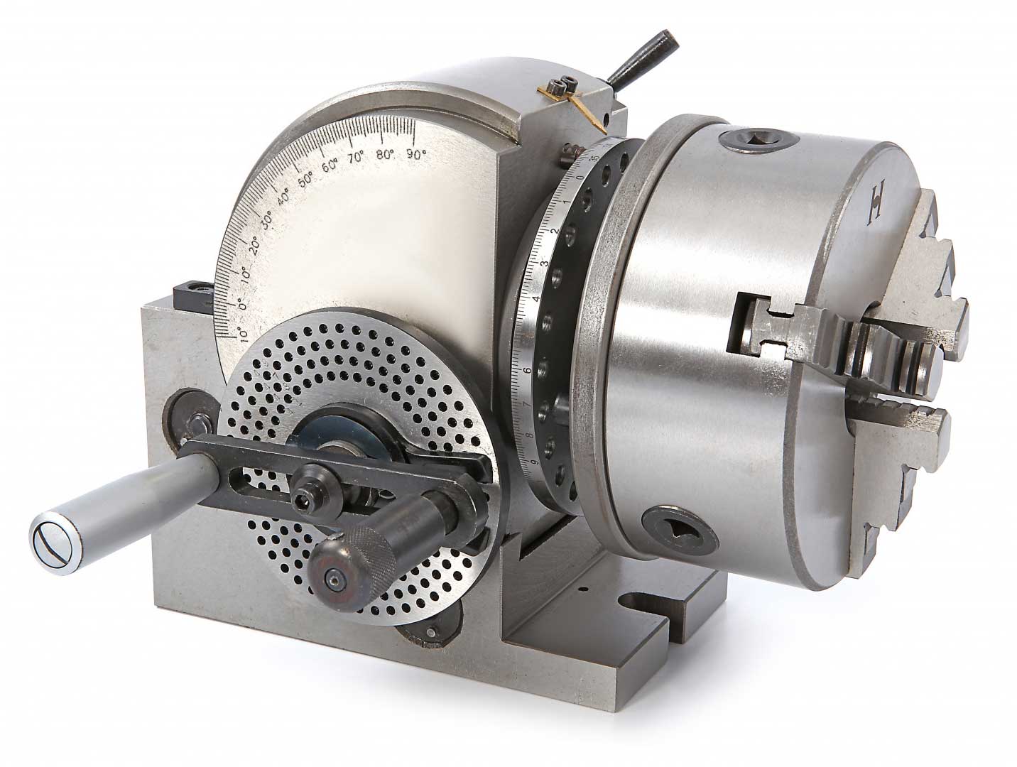 BS-1 precizní dělící hlava univerzální, sada s koníkem, dělicími kotoučky a sklíčidlem 160 mm, cca 42 kg