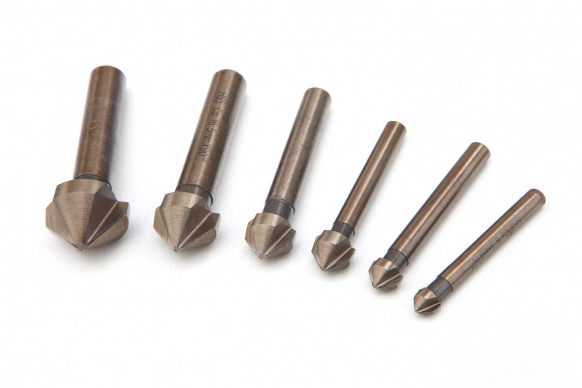 Záhlubníky-odjehlovače kobaltové 6.3 - 20.5 mm, HSS-Co, sada 6 dílů