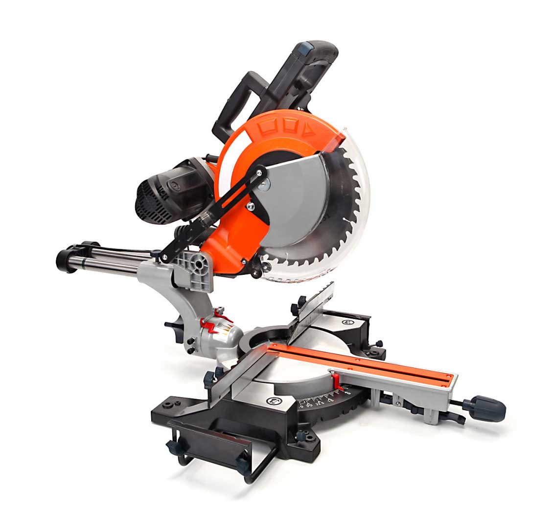 TrueTech 340 x 90 - kapovací a pokosová pila, kotouč 300 mm, 2 kW, 30 kg