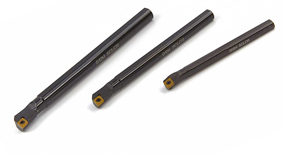 Vyvrtávací tyče SCLCR pro soustruh vnitřní s CCMT 06 výměnnými plátky, sada držáků 8, 10, 12 mm