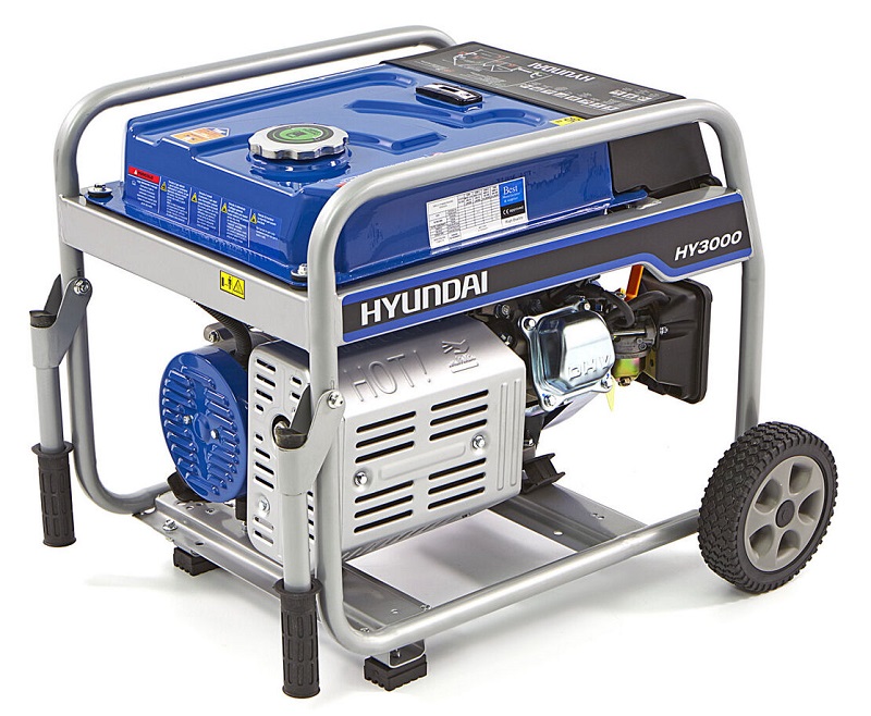 Generátor, elektrocentrála, agregát 2.5 kW, benzínový motor 6.5 HP OHV, HYUNDAI