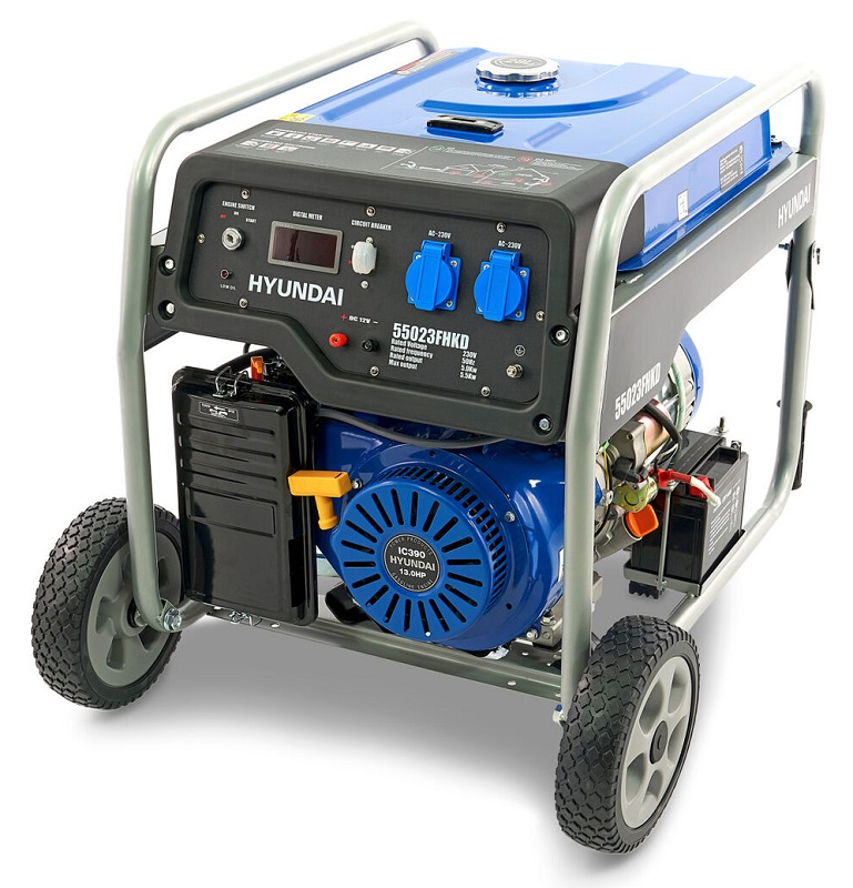 Generátor, elektrocentrála, agregát 5.5 kW, 390cc OHV benzínový motor, HYUNDAI