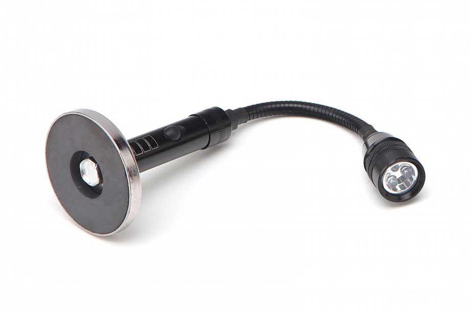 Přenosné mini LED světlo s flexibilním ramenem a magnetickou základnou