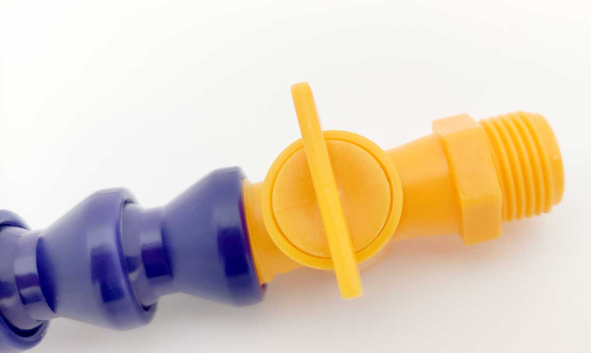 Flexibilní hadička chlazení 1/2", s kohoutkem 400 mm