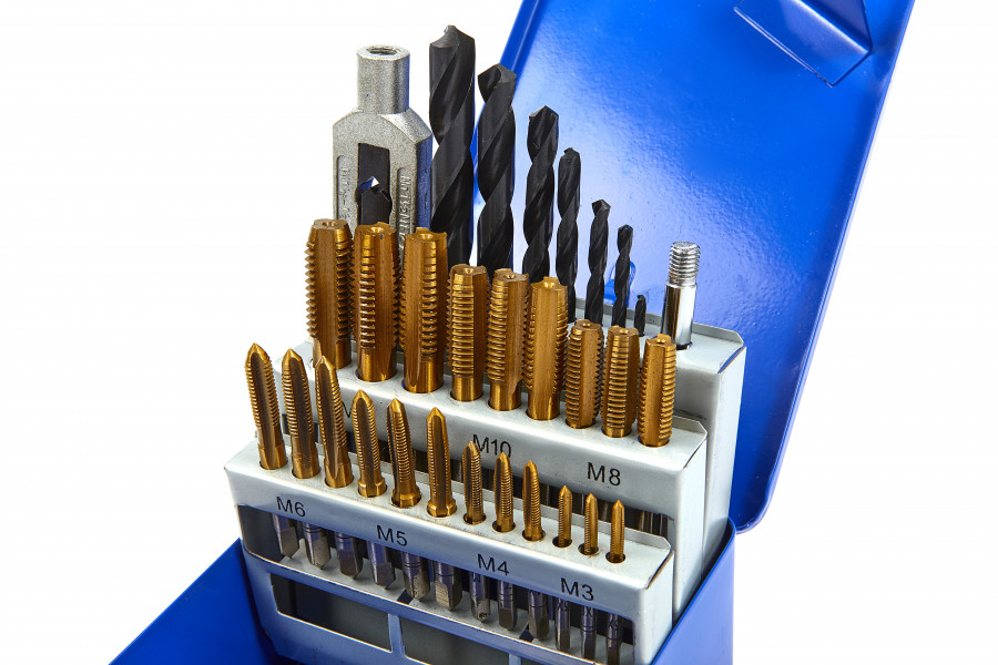 Sada závitníků M3 - M12 a vrtáků  2.5 - 10.2 mm, 28 dílů