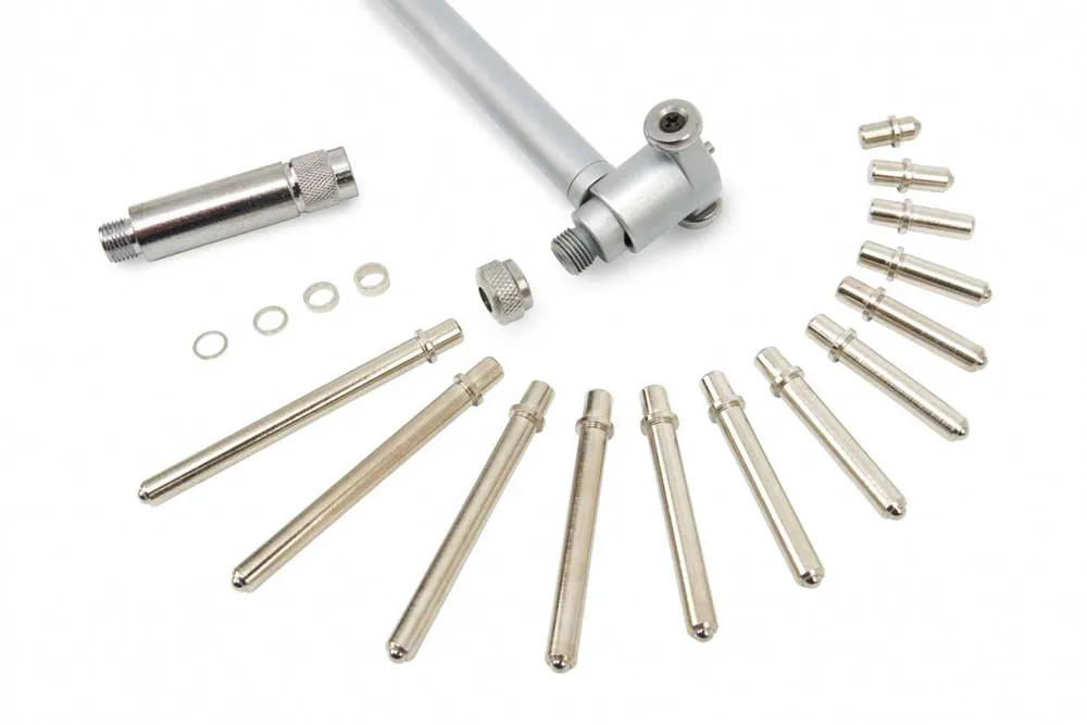 Profesionální dutinoměr dvoudotekový pro měření vnitřních otvorů, rozsah 50 - 160 mm, analogový, 0,01 mm - sada