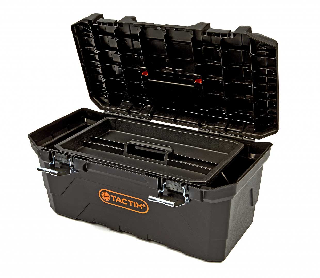 Plastový úložný kontejner kufr Tactix / box na nářadí 50 cm, 32 l