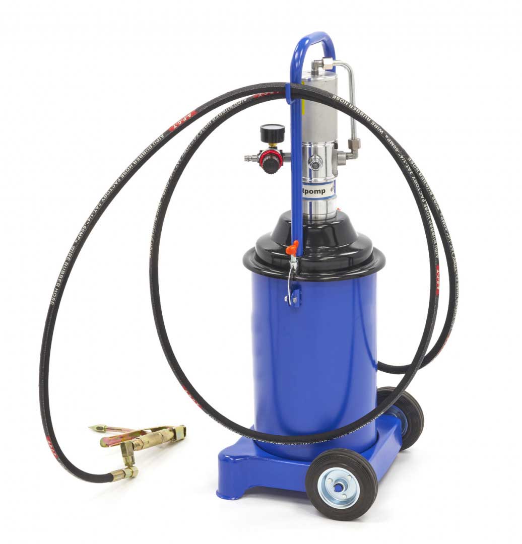 Mobilní vzduchová (pneumatická) maznice 12l, s tlakem 300 - 400 bar