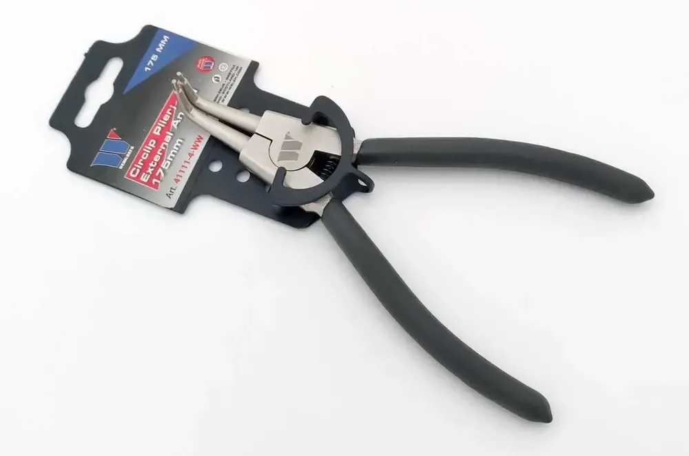 Kleště na vnitřní pojistné kroužky ,,seger", zahnuté 175 mm, Welzh