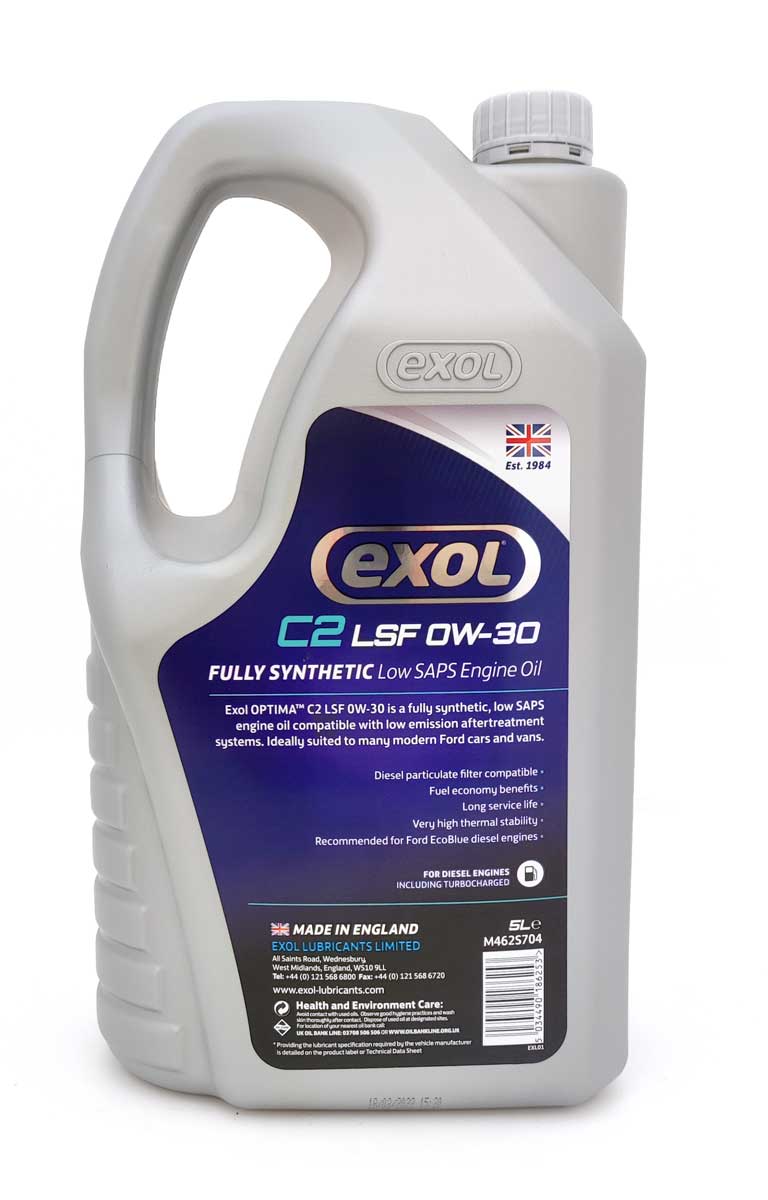 Exol Optima C2 LSF 0W-30, plně syntetický motorový olej, 5l